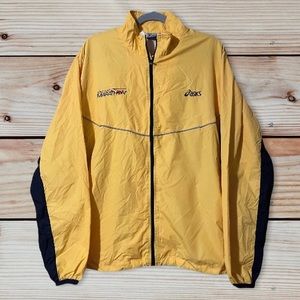 NWT Rare New York City Marathon Asics Yellow Black Windjammer Windbreake…